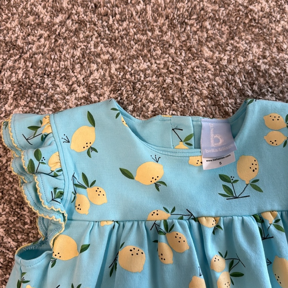 Pima Cotton Lemon Dress - Picture 2 of 4